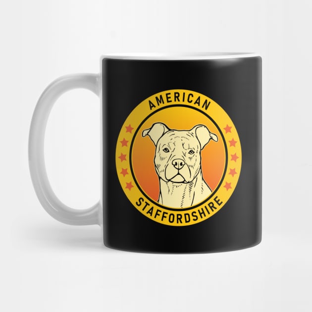 American Staffordshire Terrier Dog Portrait by millersye